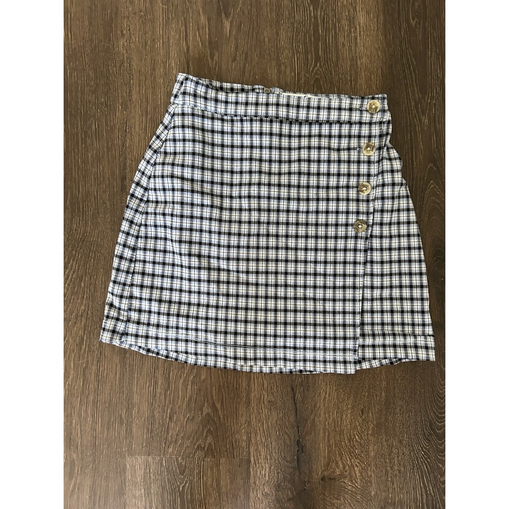Vintage Women's Hollister Plaid Micro Mini Skirt Y2K‎ Barbiecore Size XS Buttons